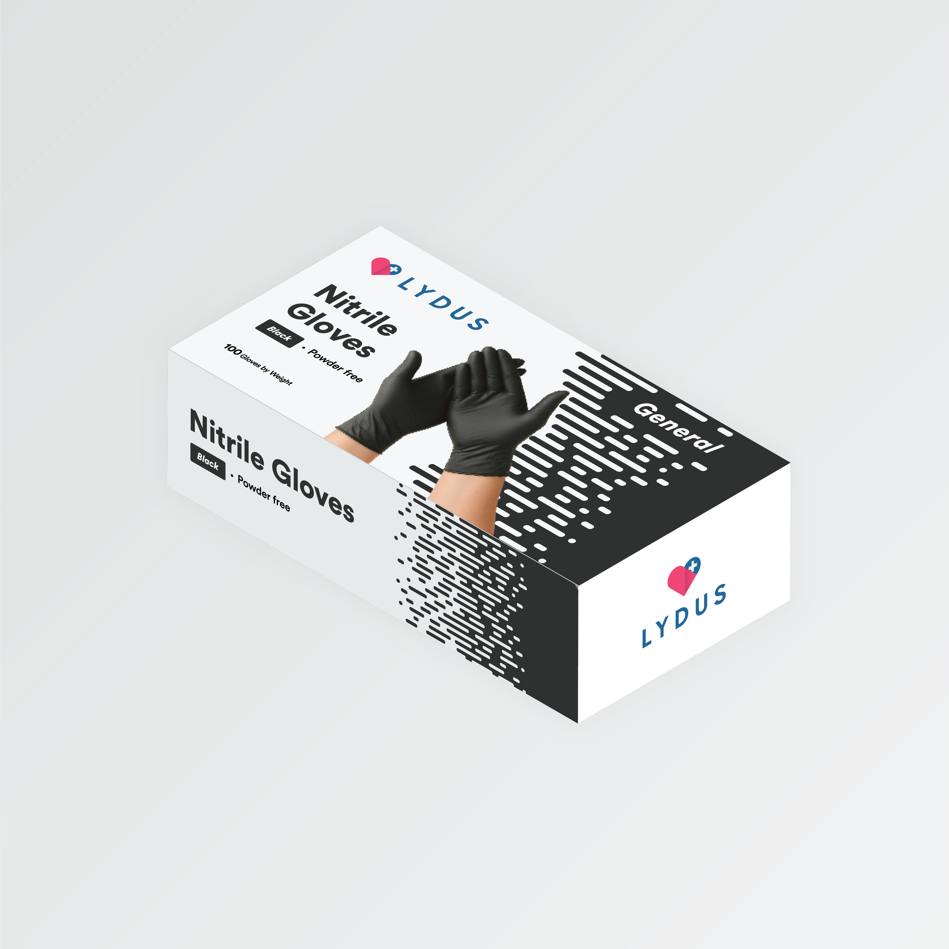 LYDUS™ Black Nitrile – General series [1 Case]