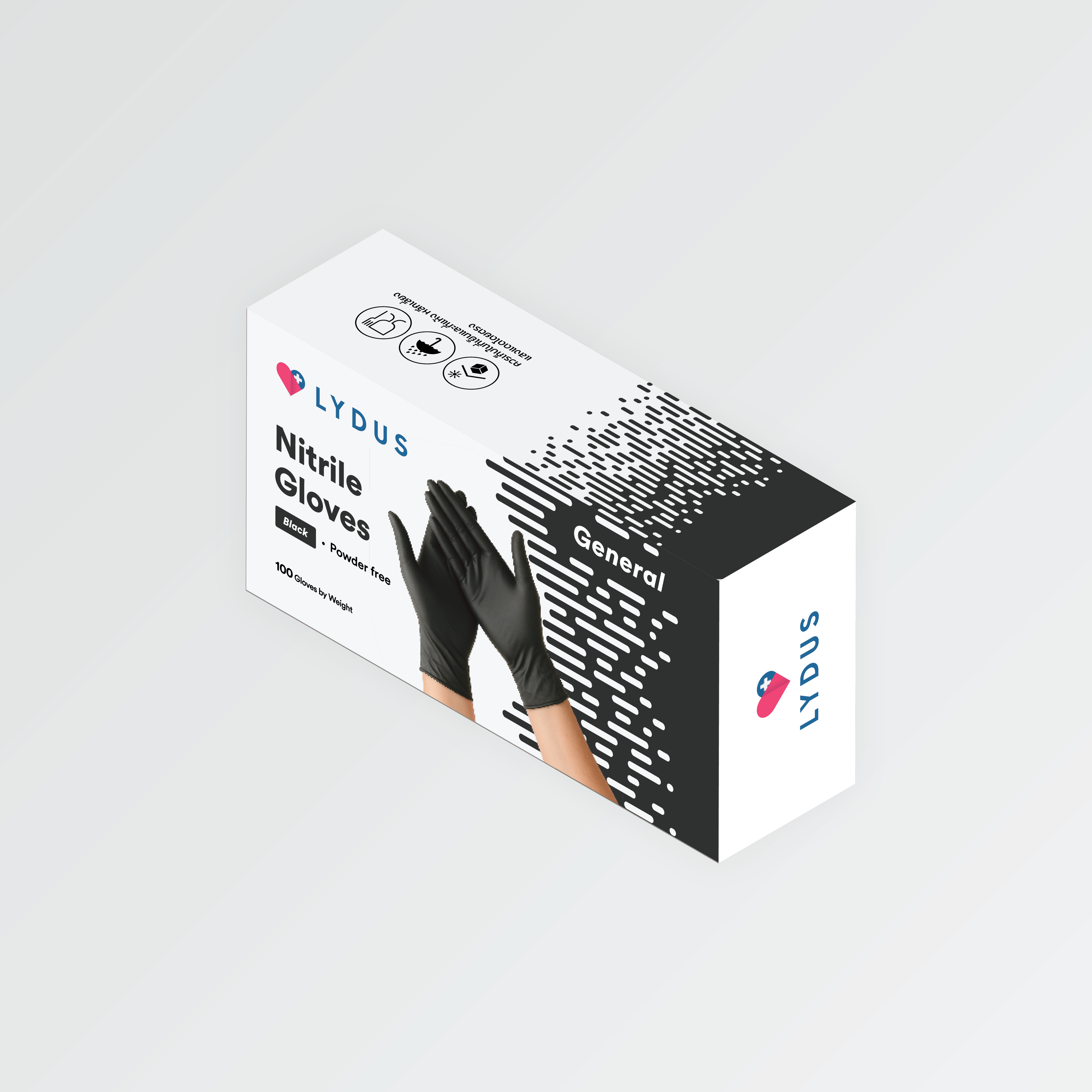 LYDUS™ Black Nitrile – General series [1 Case]