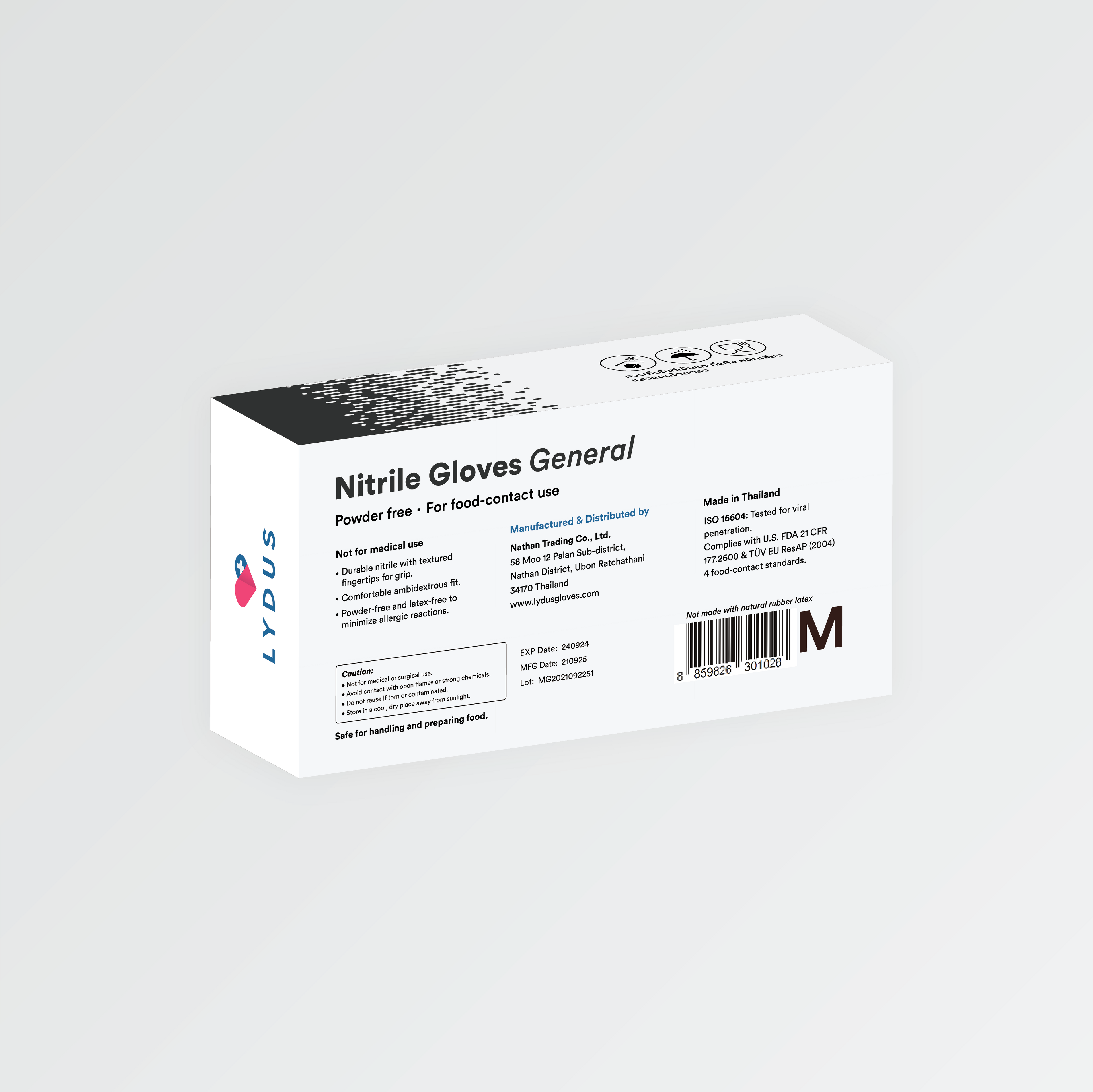 LYDUS™ Black Nitrile – General series [1 Case]