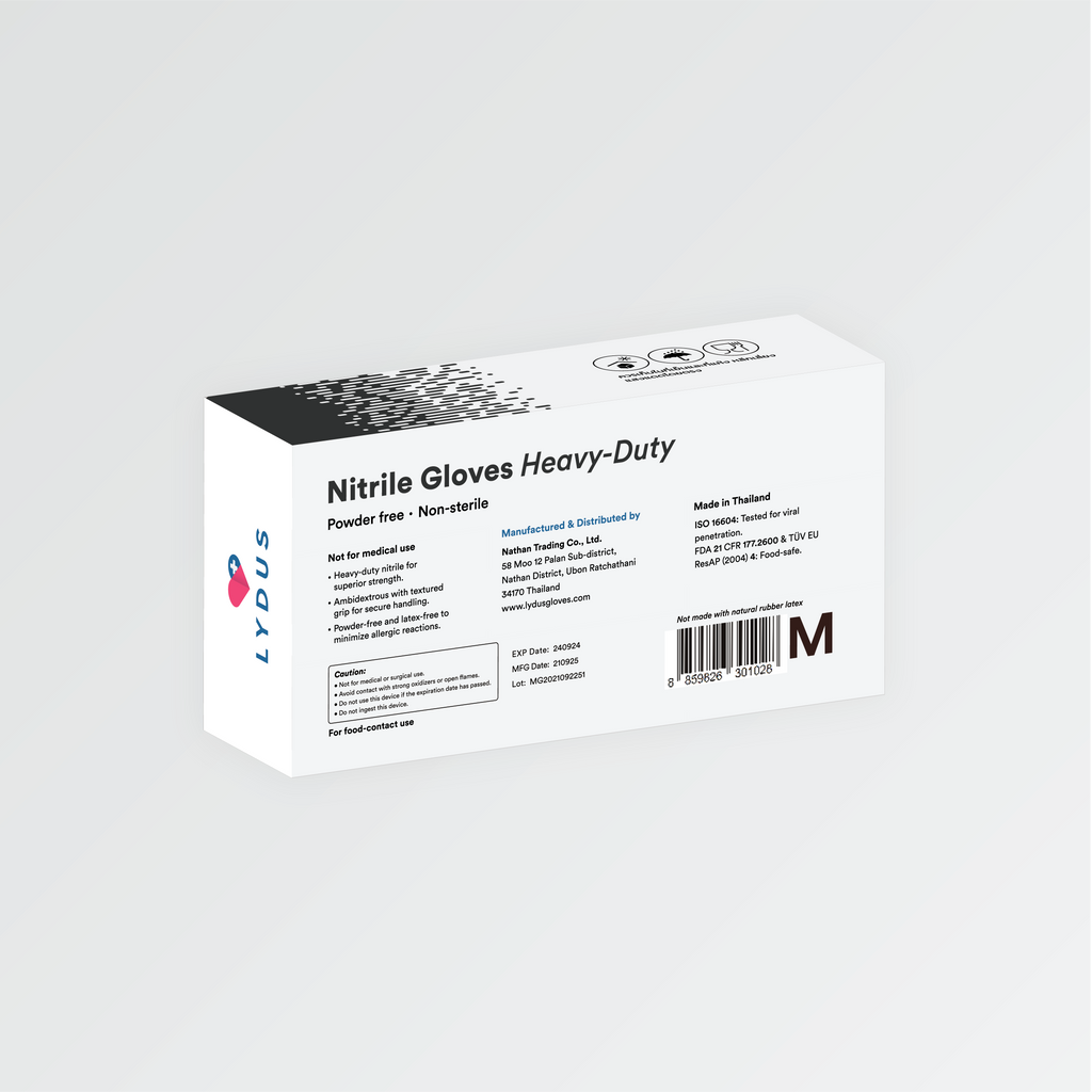 LYDUS™ Black Nitrile – Heavy-Duty series [1 Case]