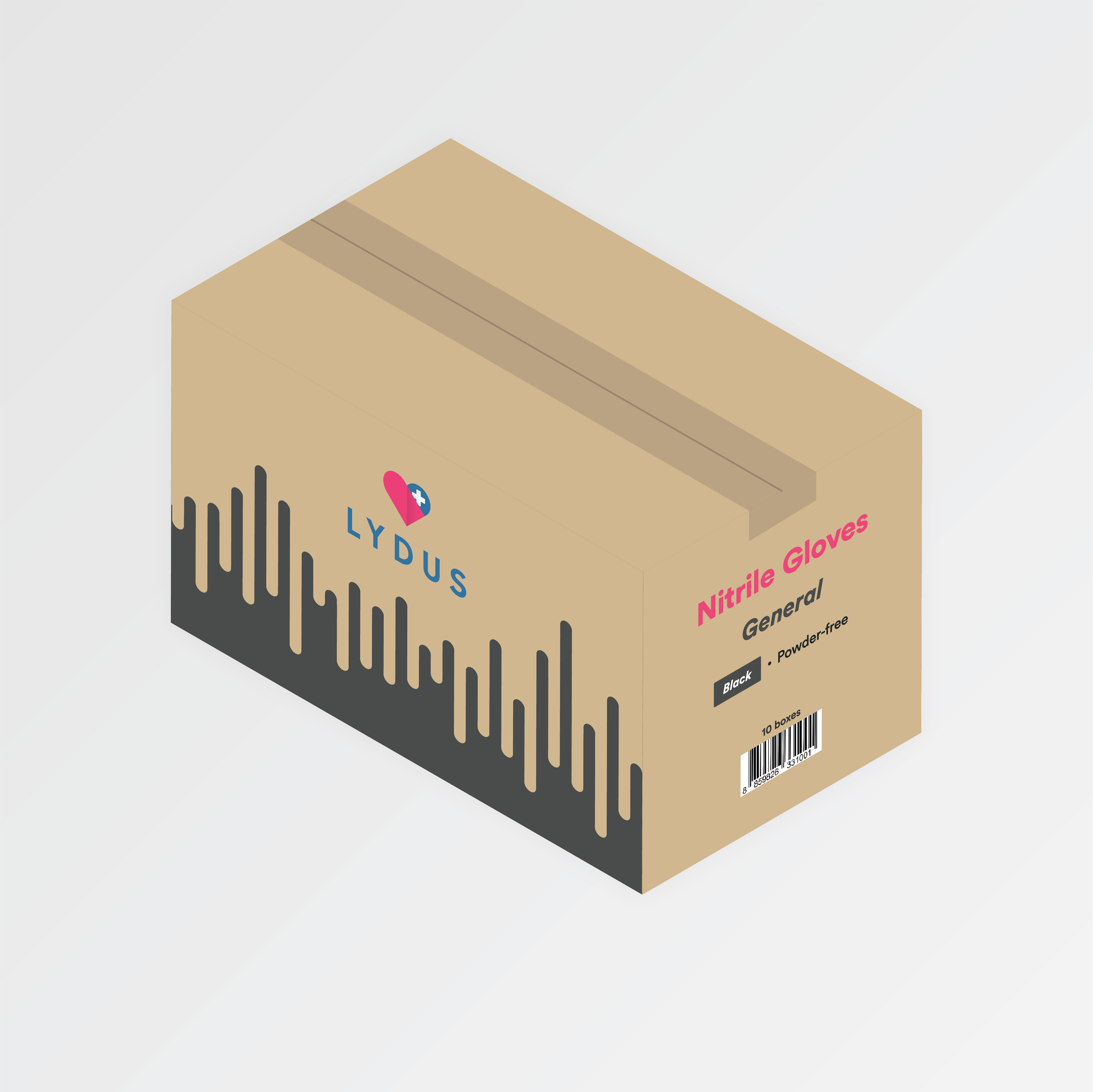 LYDUS™ Black Nitrile – General series [1 Case]